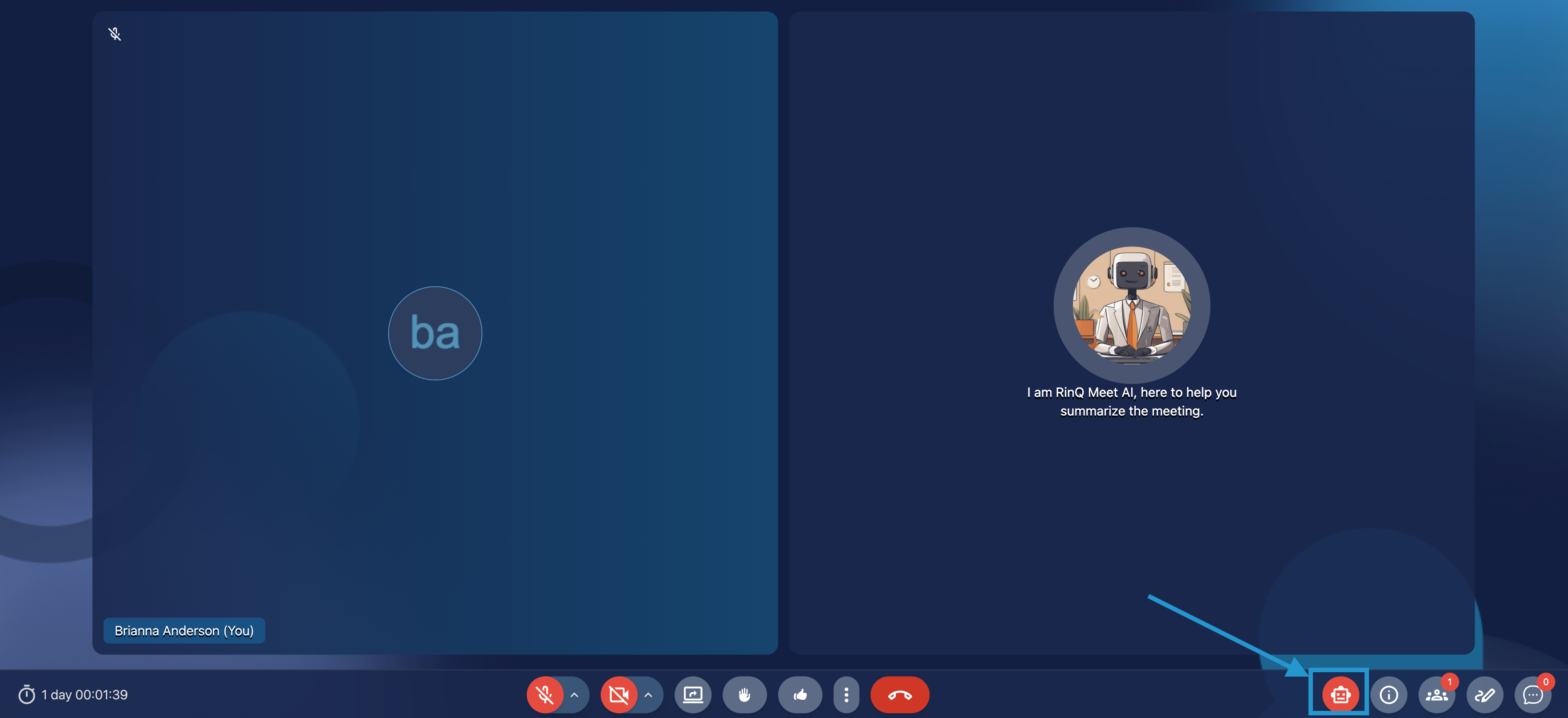 Activate AI Listener during a meeting